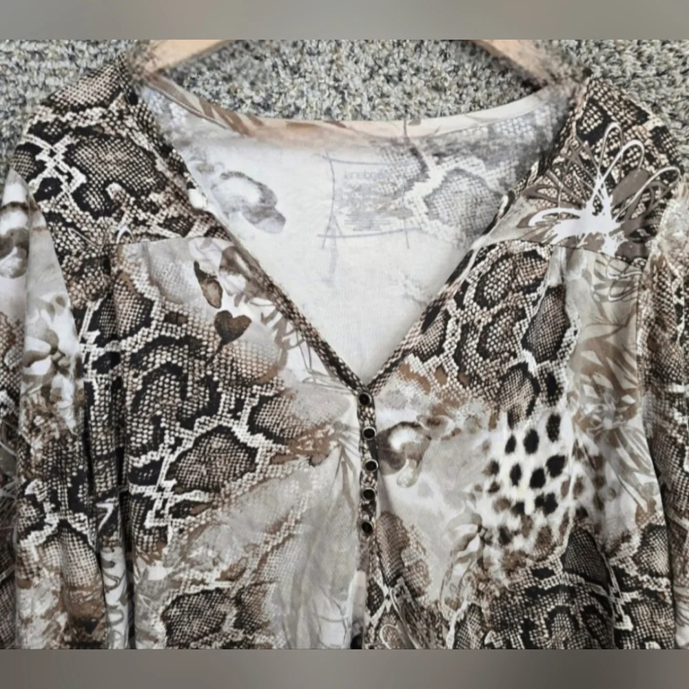 Lane Bryant Python Print Top - Picture 1 of 5